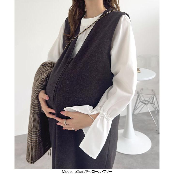 KOBE LETTUCE マタニティ ロングワンピース 授乳 フロント