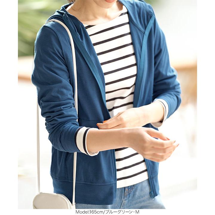 新品　Ｓ　定価13,200円　抗菌　体圧分散　Wガーゼ　パジャマ 紫　A59 KOBE LETTUCE パーカー UVカット 紫外線対策 長袖 夏 レディース