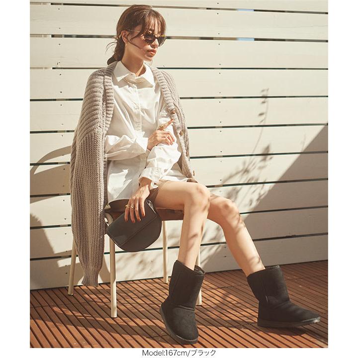 KOBE LETTUCE 暖か ベーシックミドル丈ムートンブーツ