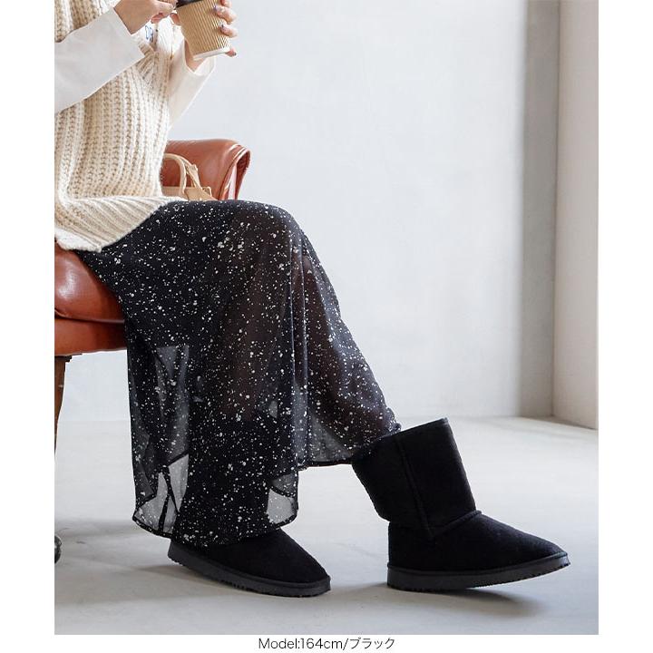 KOBE LETTUCE 暖か ベーシックミドル丈ムートンブーツ