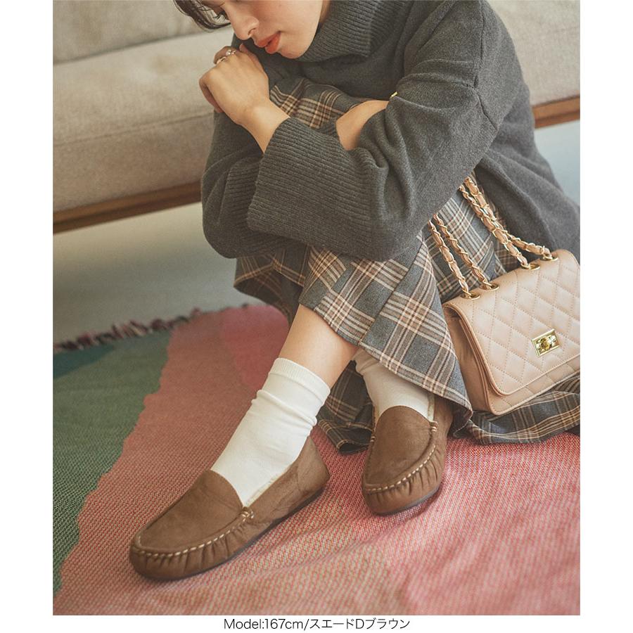 ◇HERMES ローファー モカシン コリエド ベージュ スエード ムートン KOBE LETTUCE（神戸レタス） モカシン ムートンローファー レディース