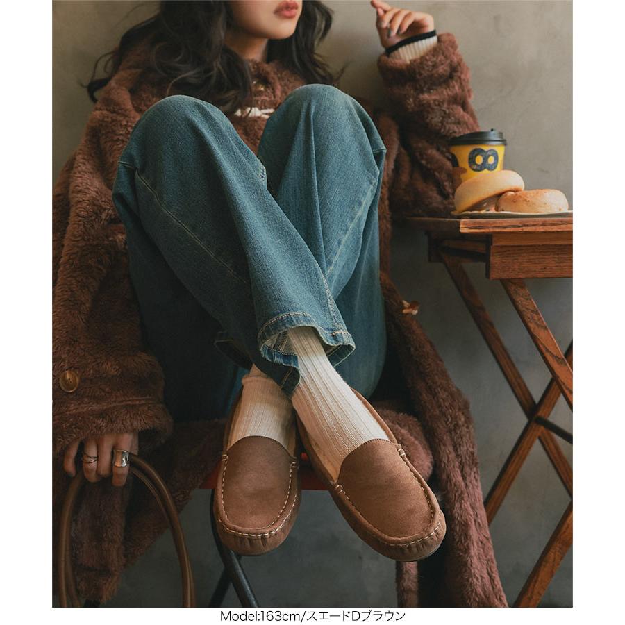 KOBE LETTUCE（神戸レタス） モカシン ムートンローファー レディース