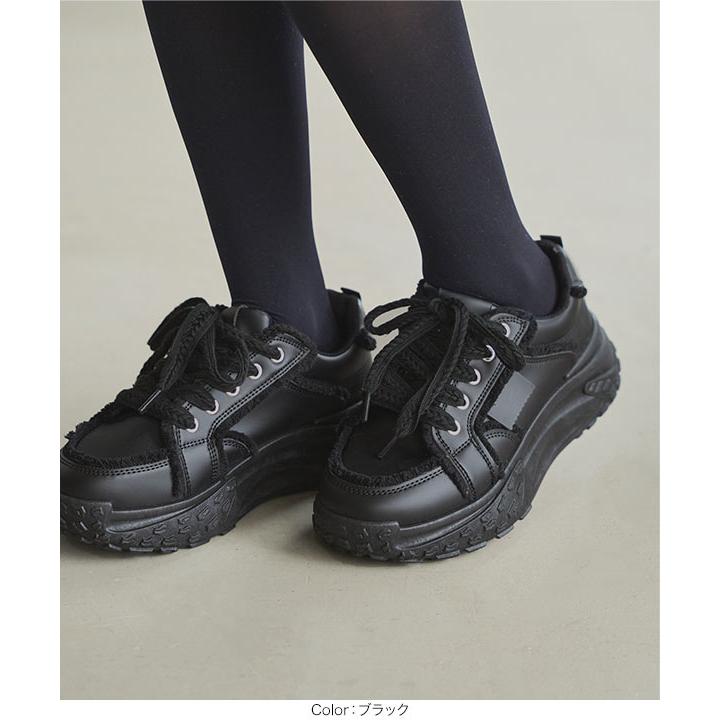 【美品】PRIDE BIS 黒 レザー 厚底スニーカー KOBE LETTUCE（神戸レタス） スニーカー レディース 厚底 厚底