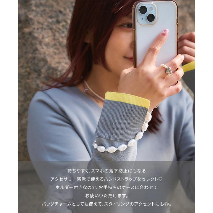 KOBE LETTUCE（神戸レタス） スマホストラップ パール 手首 スマホ