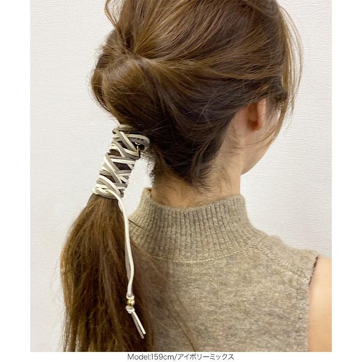 ヘアアクセ ヘアアレンジ ポニーヘアフックコード レディース アレンジ