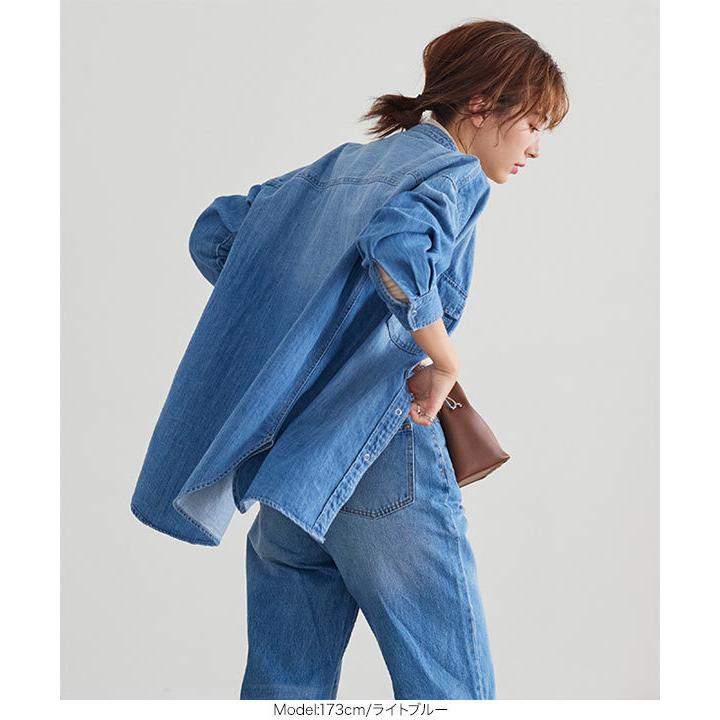 ゴールデン專用 ポケット デニムジャケット 長袖シャツ KOBE LETTUCE（神戸レタス） ジャケット デニムシャツ レディース