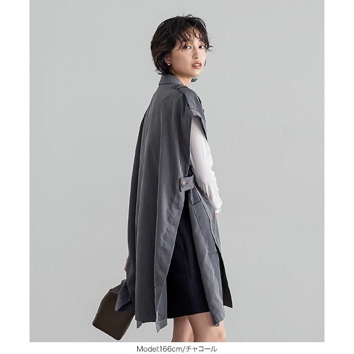 KOBE LETTUCE ジレ ベスト アウター レディース 秋 トレンチ風 KOBE LETTUCE ジレ ベスト アウター レディース 秋 トレンチ風