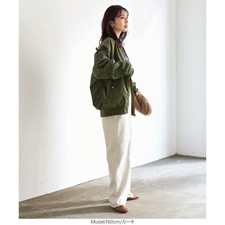 極美品 ラシュモン ミリタリーブルゾン ワイドスリーブ ベージュカーキ