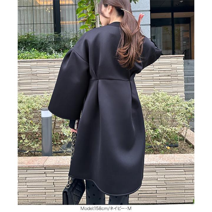 luluchan様 ビアズリー コート ドルマン ダンボール ゆったり 黒 KOBE LETTUCE（神戸レタス） コート レディース 軽アウター ダンボール
