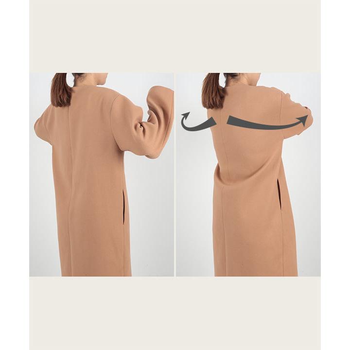 ebure ダッフルコート　ベージュ M L ] ストレッチダッフルコート [K1311] - レディース