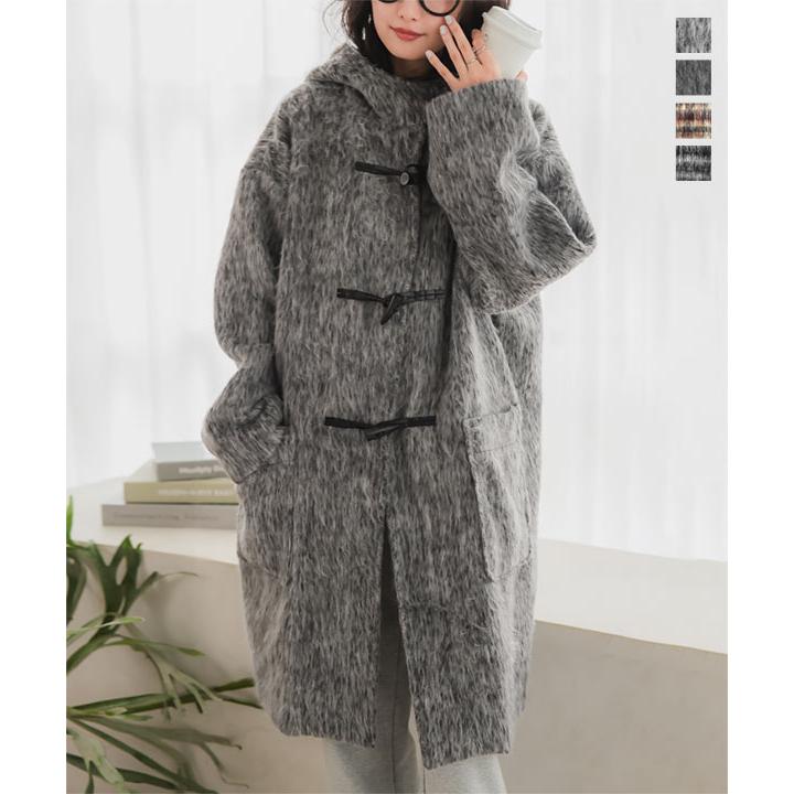 Keboz フード付きコート サイズL MLXL]2wayフード付きストレッチロングコート[K1239] - レディース