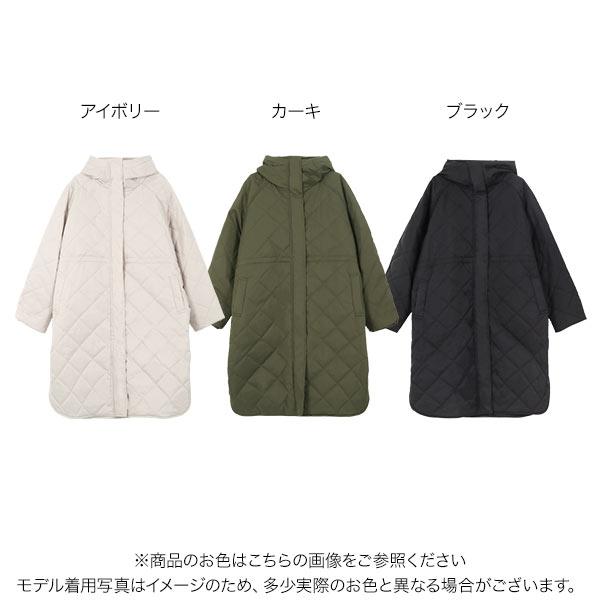 45R★薄くて軽いナイロンキルティングコート★カーキ 45R☆薄くて軽いナイロンキルティングコート☆カーキ