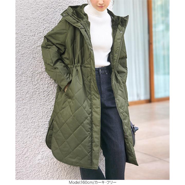 KOBE LETTUCE（神戸レタス） キルティングコート レディース カーキ