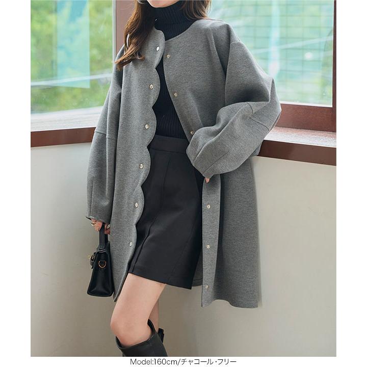 スーパービューティー コート グレー 未使用 40 KOBE LETTUCE（神戸レタス） アウター コート レディース ノーカラー