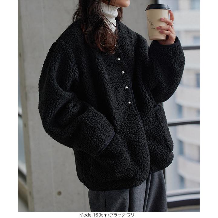 KEYTALK ボア ジャケット 【美品】 黒 上着 レア KOBE LETTUCE（神戸レタス） アウター レディース 冬 ボアジャケット