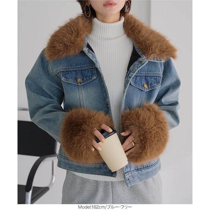 KOBE LETTUCE（神戸レタス） アウター レディース 裏起毛 ファー付き