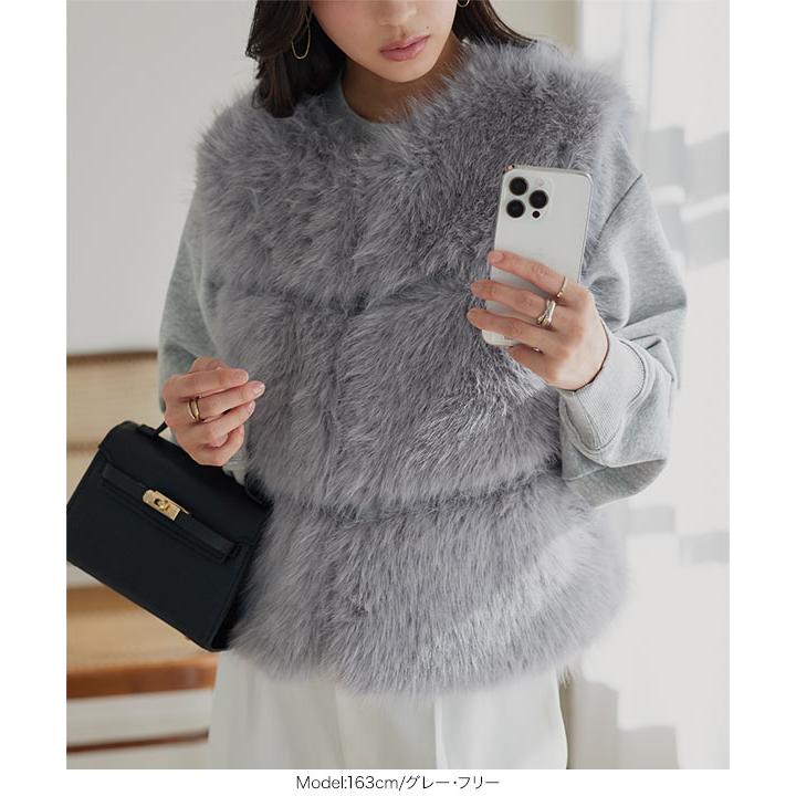 KOBE LETTUCE（神戸レタス） ファーベスト コーデ 40代 ベスト