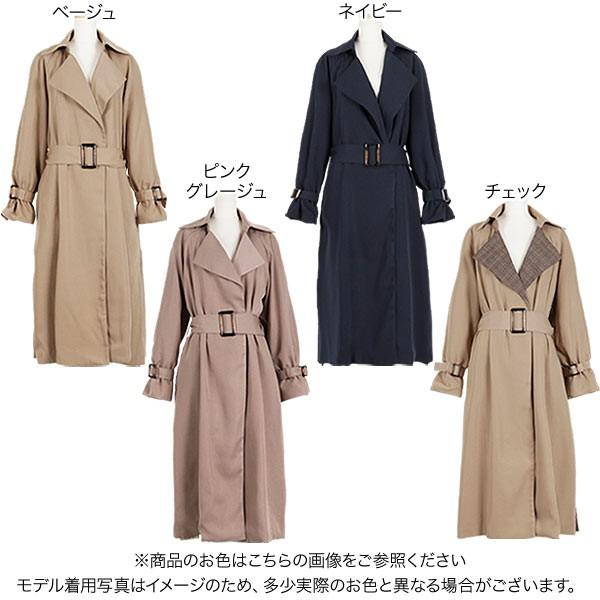 トレンチコート レディース ライトアウター コート 秋 キャンディスリーブ フレアシルエット K801 神戸レタスkobelettuce 通販 Paypayモール