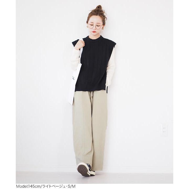 KOBE LETTUCE ワイドパンツ レディース 秋 田中亜希子さんコラボ KOBE LETTUCE ワイドパンツ レディース 秋 田中亜希子さんコラボ