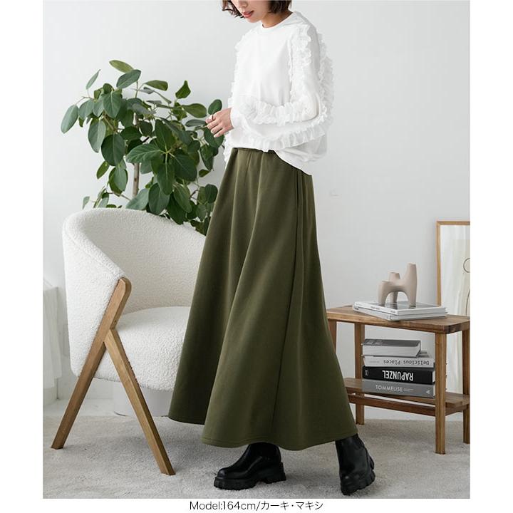 KOBE LETTUCE（神戸レタス） 裏起毛フレアスカート 冬 レディース