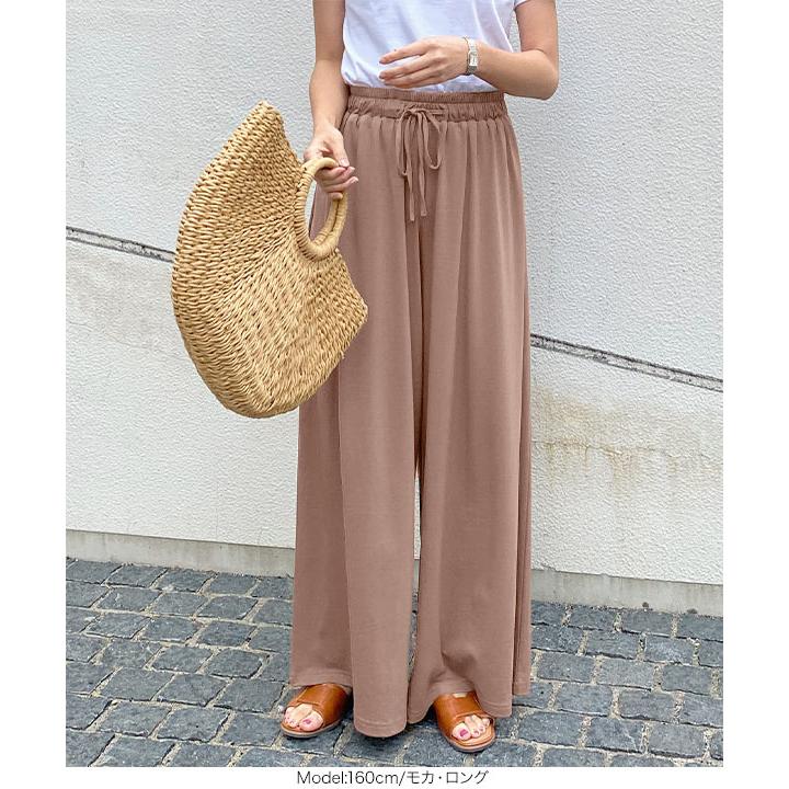 ワイドパンツ ガウチョ レディース 夏 20代 30代 40代 50代 涼しい 夏 ゆったり ゴム M2879 | KOBE LETTUCE | 13
