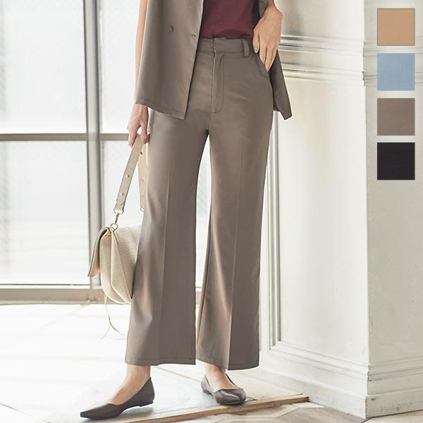 スラックス レディース ボトムス 秋 落ち感 フレア ロング オケージョン デイリー 通勤 M3037 | KOBE LETTUCE
