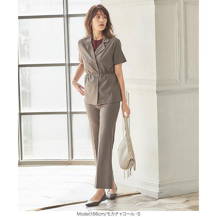 スラックス レディース ボトムス 秋 落ち感 フレア ロング オケージョン デイリー 通勤 M3037 | KOBE LETTUCE | 10