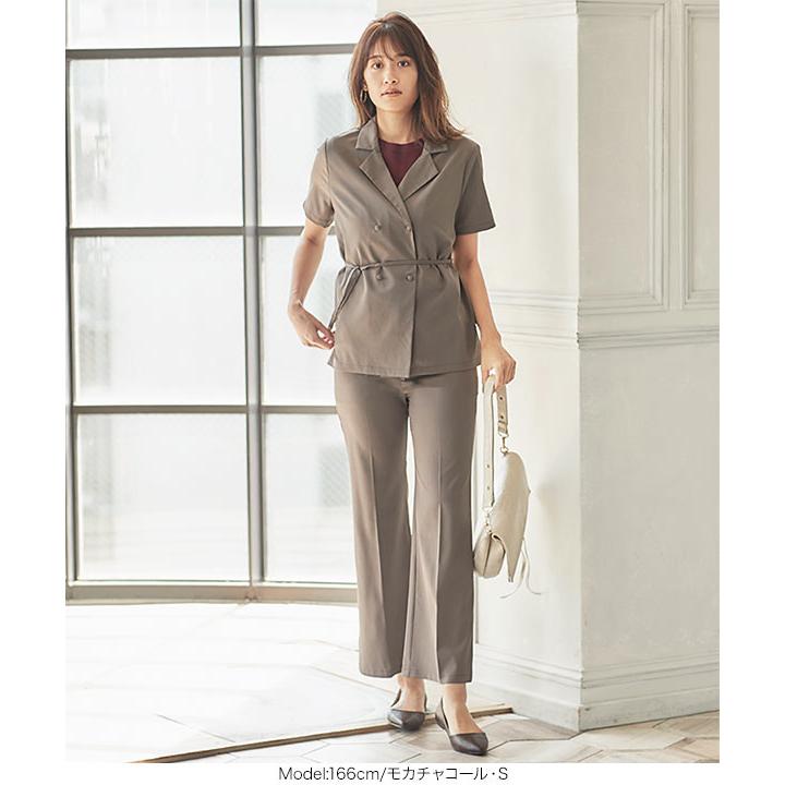 スラックス レディース ボトムス 秋 落ち感 フレア ロング オケージョン デイリー 通勤 M3037 | KOBE LETTUCE | 09