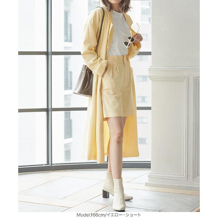 ロングパンツ ショートパンツ レディース ボトムス 春 リネンブレンド バックゴム 選べる2丈 M3228 | KOBE LETTUCE | 10