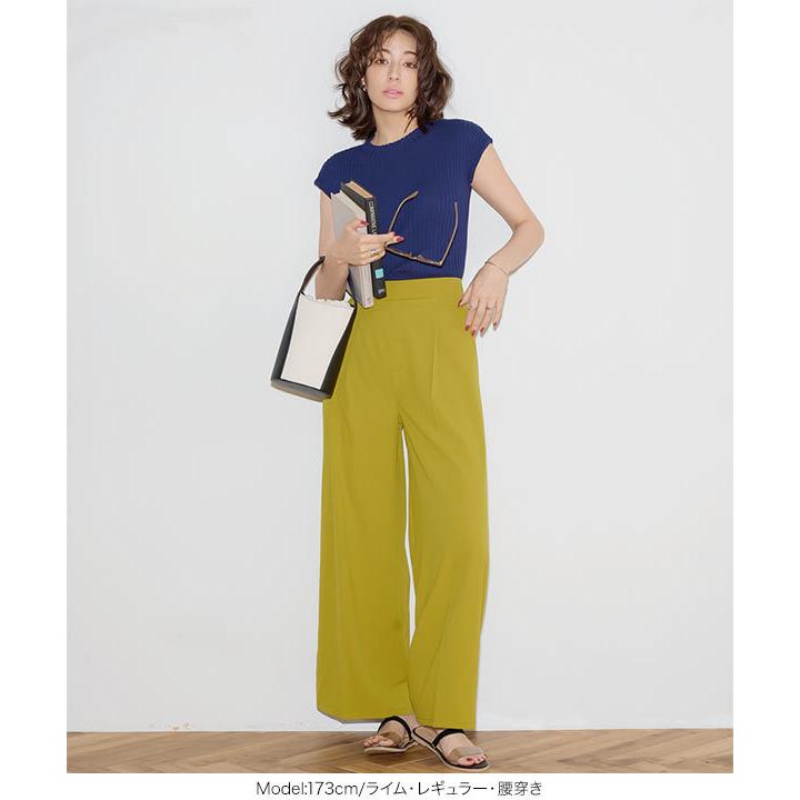 KOBE LETTUCE ワイドパンツ レディース ボトムス 体型カバー