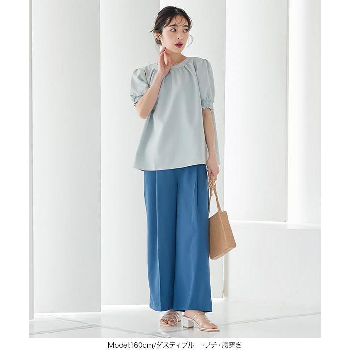 マカマカ　Kaolele　パンツ　トップス（グリーン）セットアップ ドレープモード ワイドタックカーゴパンツ【セットアップ対応