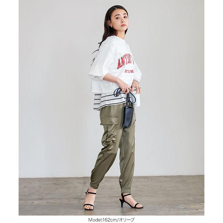 ミナペルホネン ノルミッコ ダークグリーン カーゴパンツ ウエストゴム 38 33361028.jpg