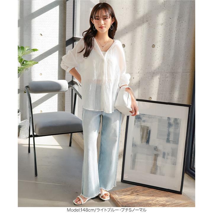 【美品✨ビブパンツ✨レディース L】ESTIVO ナイロン デニム パンツ KOBE LETTUCE（神戸レタス） セール デニムパンツ レディース ロング