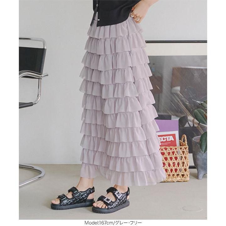 KOBE LETTUCE（神戸レタス） スカート レディース ロング フリル 40代