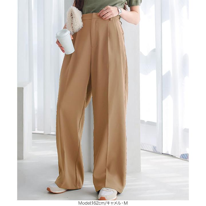 KOBE LETTUCE ワイドパンツ レディース 秋 タック 40代 50代 60