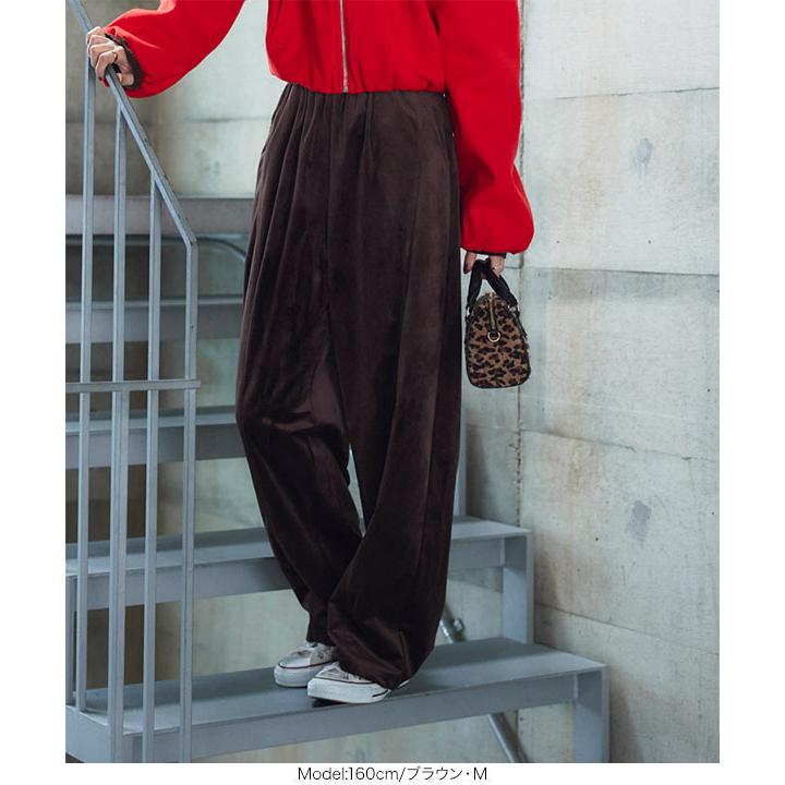 KOBE LETTUCE カーブパンツ レディース バレルレッグ ベロア