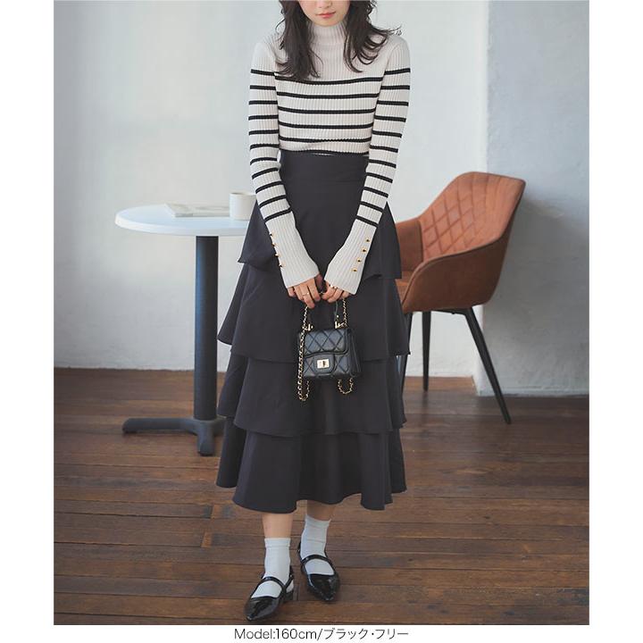 KOBE LETTUCE スカート ロング フリル ティアード ボトムス KOBE LETTUCE スカート ロング フリル ティアード ボトムス