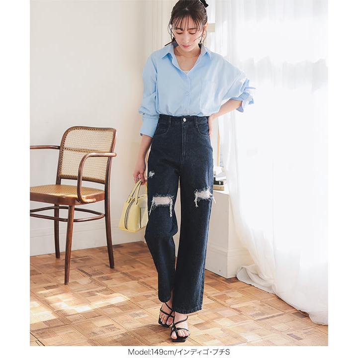 KOBE LETTUCE（神戸レタス） デニムパンツ レディース クラッシュ