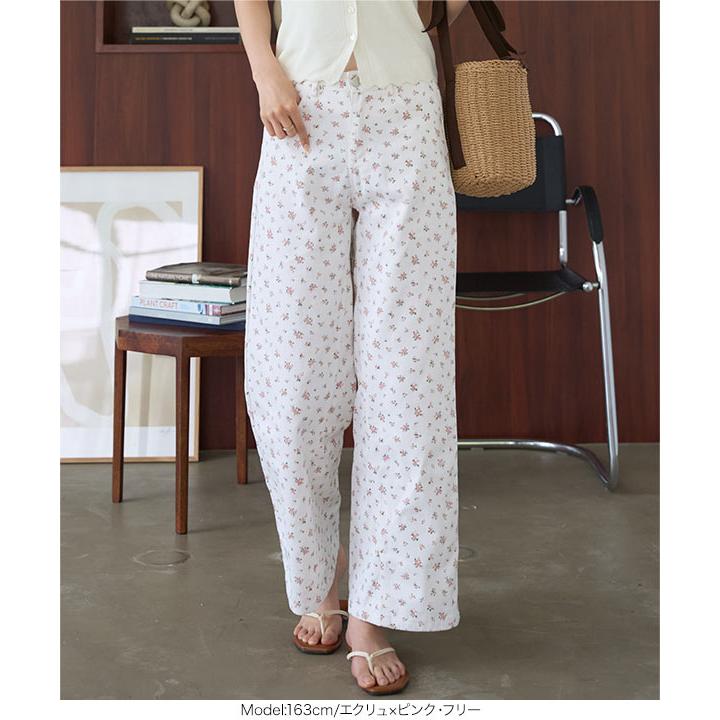 花柄クロップトパンツ★Msize新品未使用 楽天市場】クロップドパンツ シェフパンツ レディース 花柄刺繍