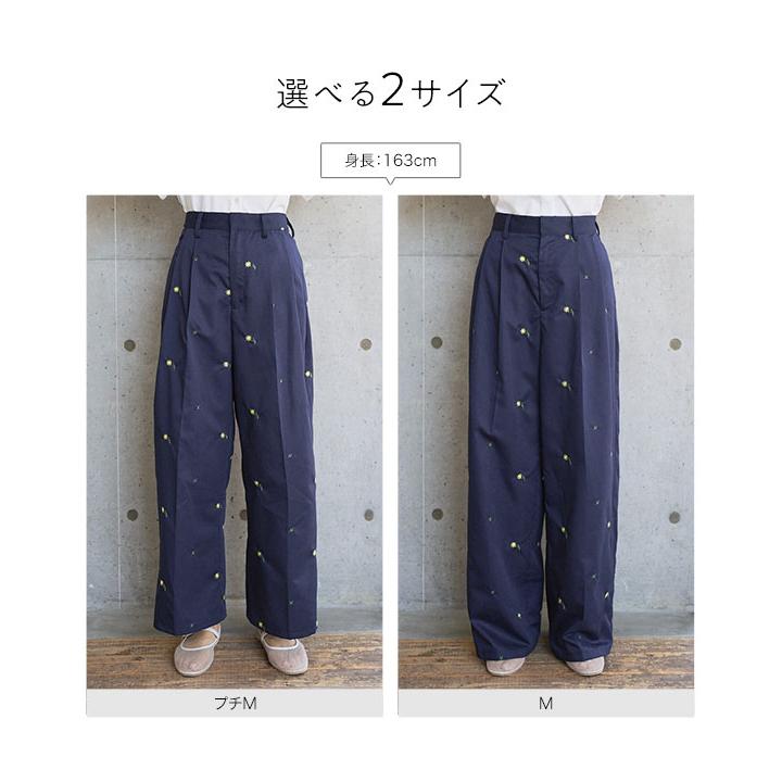 KOBE LETTUCE（神戸レタス） ワイドパンツ レディース 50代 花柄パンツ