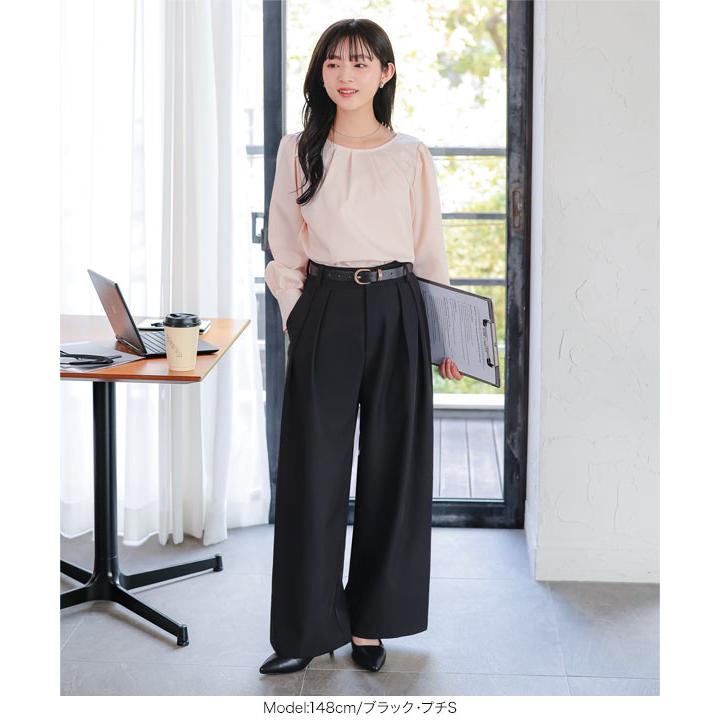 KOBE LETTUCE（神戸レタス） ワイドパンツ レディース 50代 タック