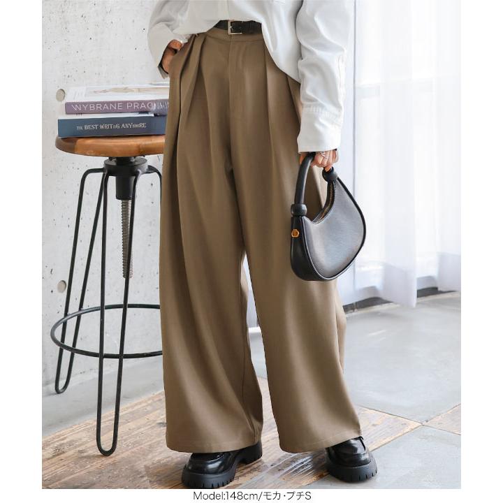 endless roasブラウス Khaki Kojiパンツ ROSIEE】ワイドタックテンセルパンツ | selectshop kusukusu