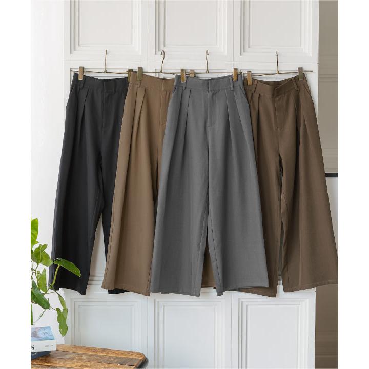 KOBE LETTUCE ワイドパンツ レディース 50代 タックワイドパンツ