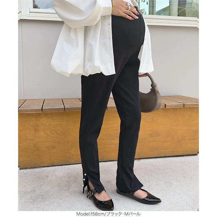 KOBE LETTUCE マタニティパンツ マタニティ スキニーパンツ 黒