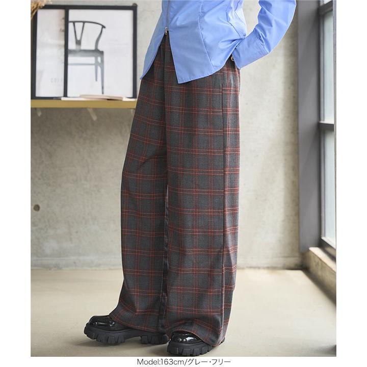 KOBE LETTUCE（神戸レタス） ワイドパンツ レディース 50代 チェック