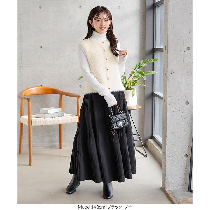 【4点セット】プリーツリブ前後2wayロンT ベルテッドスカート他 ストレッチミックスツイルプリーツスカート - スカート通販 | 人気