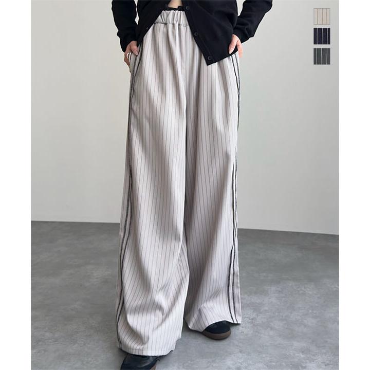 KOBE LETTUCE（神戸レタス） ワイドパンツ レディース ストライプ 柄