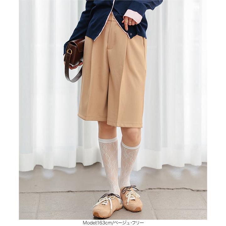 KOBE LETTUCE（神戸レタス） ハーフパンツ レディース タックパンツ