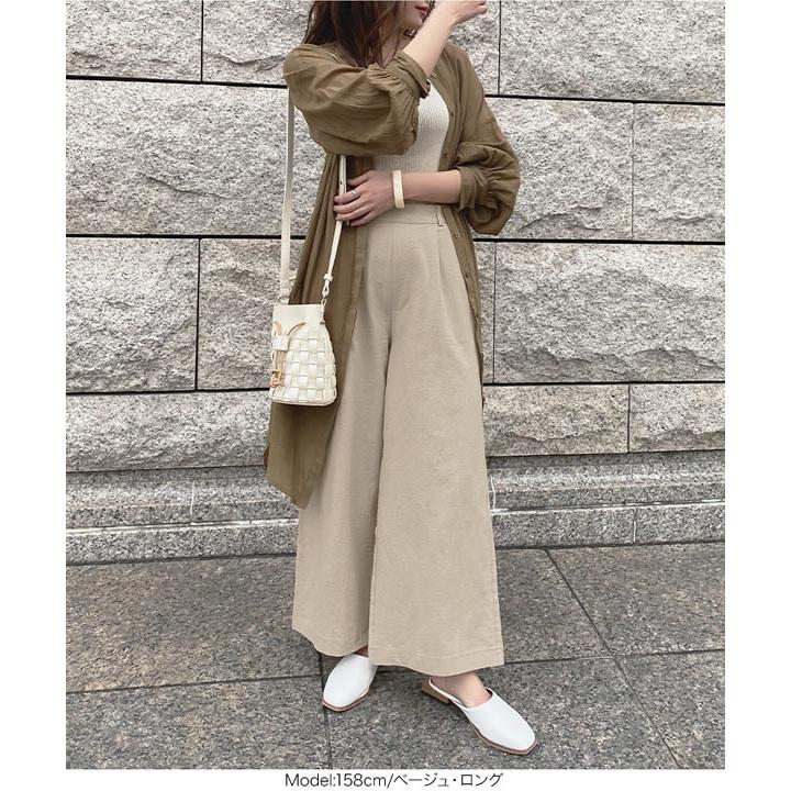 KOBE LETTUCE ワイドパンツ レディース ボトムス 麻 2丈 リネン KOBE LETTUCE ワイドパンツ レディース ボトムス 麻 2丈 リネン