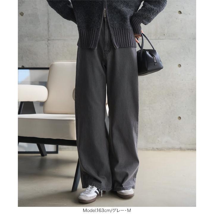 【美品】L'ESSAGE　24AW　デニムカーブパンツ　ブラック　38 KOBE LETTUCE（神戸レタス） デニムパンツ レディース カーブパンツ